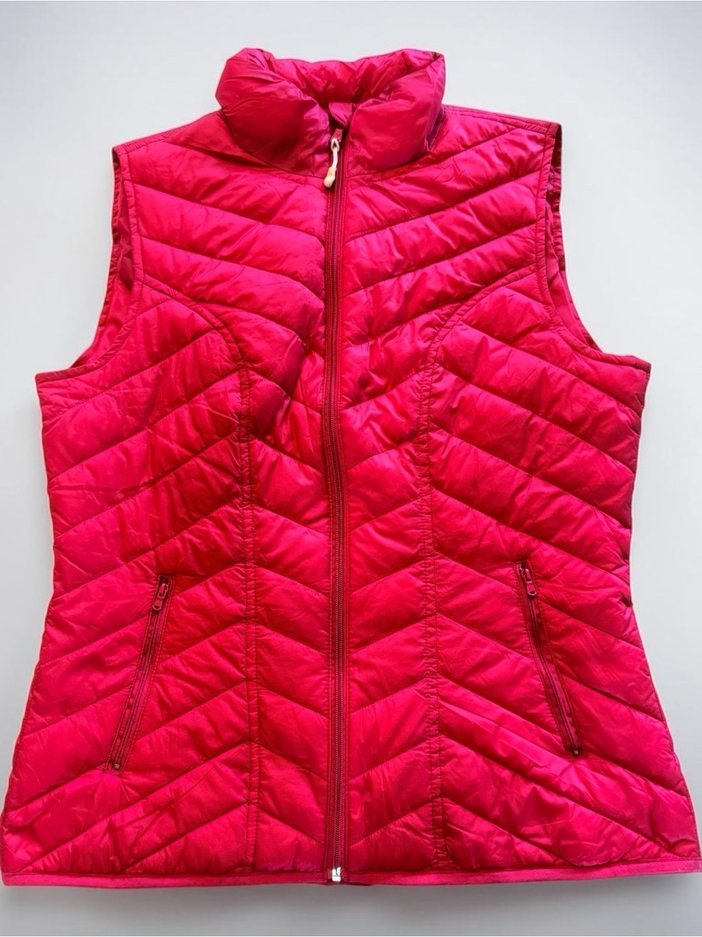 Tek Gear Pink Quilted Puffer Vest Full Zip Lightweight Size Large - Picture 9 of 11